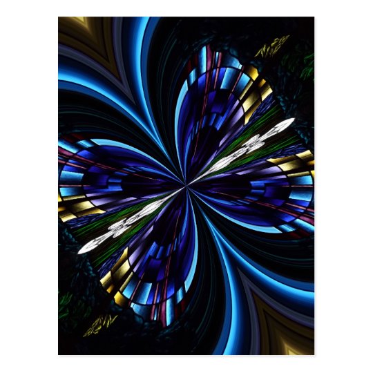 Stained Glass Window Kaleidoscope 9 Postcard