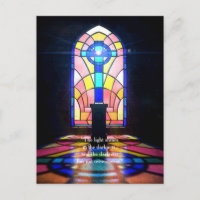 Stained Glass Window Light Through A Church