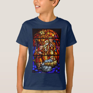 Stained Glass Window Nativity Christmas Child's T-Shirt