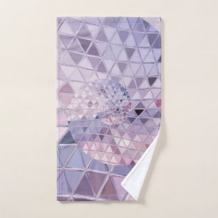 Stained Glass Window Pastel Purple Wedding Hand Towel