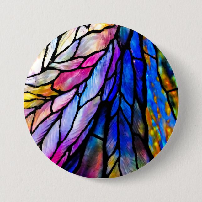 Stained Glass Window Pin Button (Front)