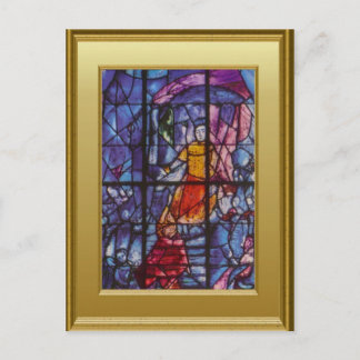 Stained glass window postcard