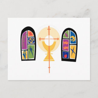 Stained Glass Window Save The Dates Postcards