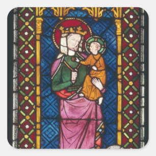 Stained Glass Window Square Sticker