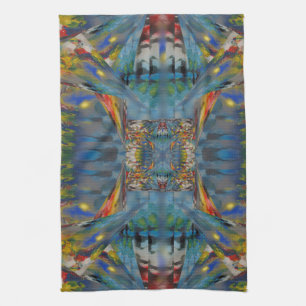 Stained Glass Windows Abstract Tea Towel