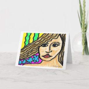 Stained Glass Woman Card