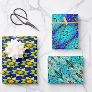 Stained Glass Wrapping Paper Sheet
