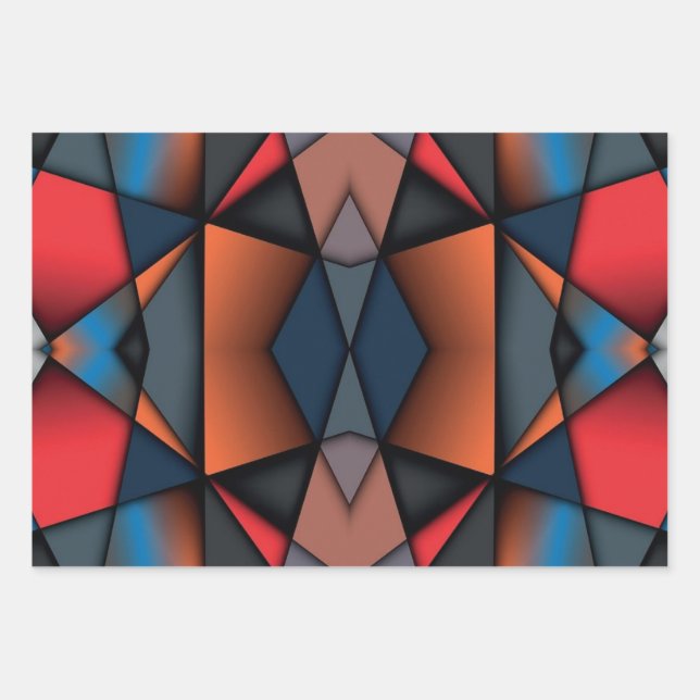 Stained Glass Wrapping Paper Sheet (Front)