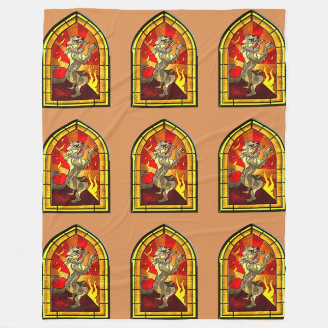 Stained Glass Xenitol Fleece Blanket (Front)