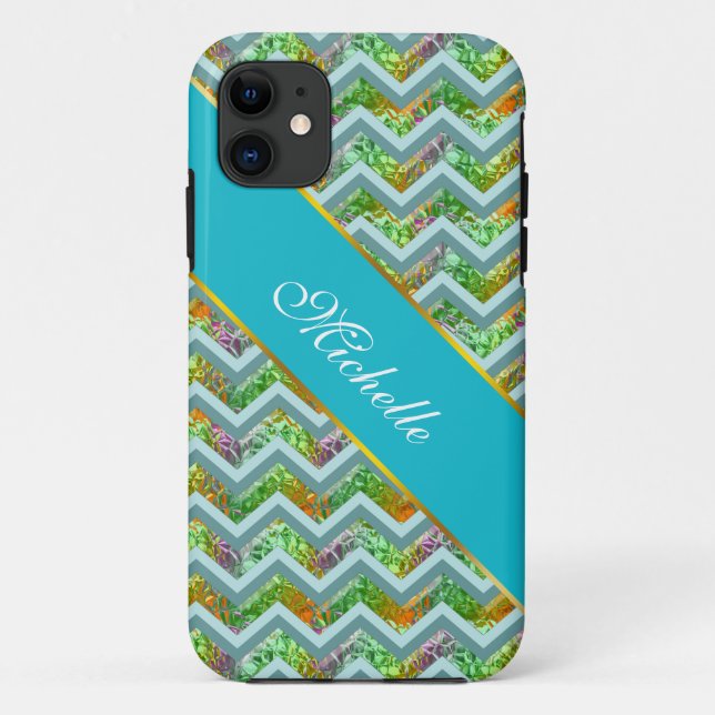 Stained Glass ZigZag Case-Mate iPhone Case (Back)