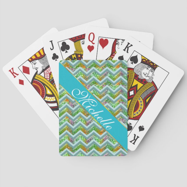 Stained Glass ZigZag Playing Cards (Back)
