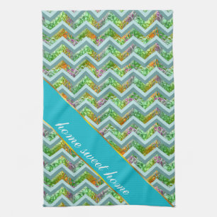 Stained Glass ZigZag Tea Towel