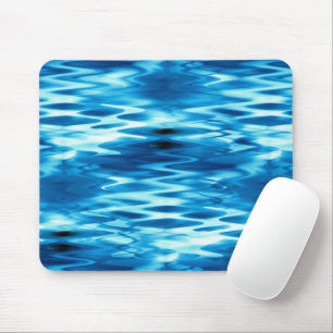 Stained gradient blue forming abstract whirlpool t mouse mat