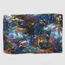 Stained 'heavy paints' overlapping in mix colourfu