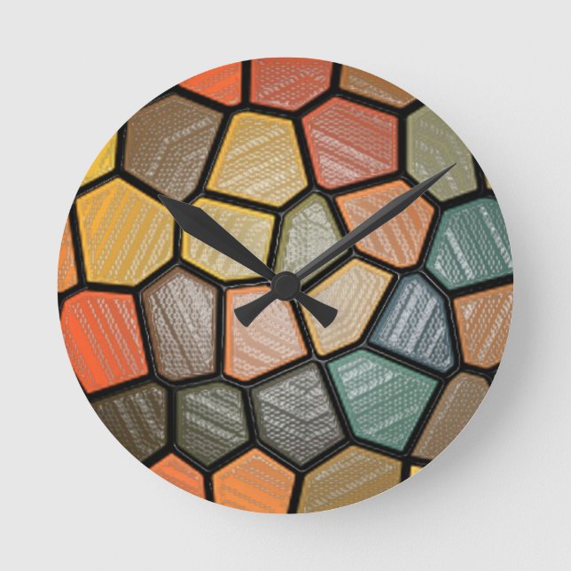 Stained Plastic Effect Clock (Front)