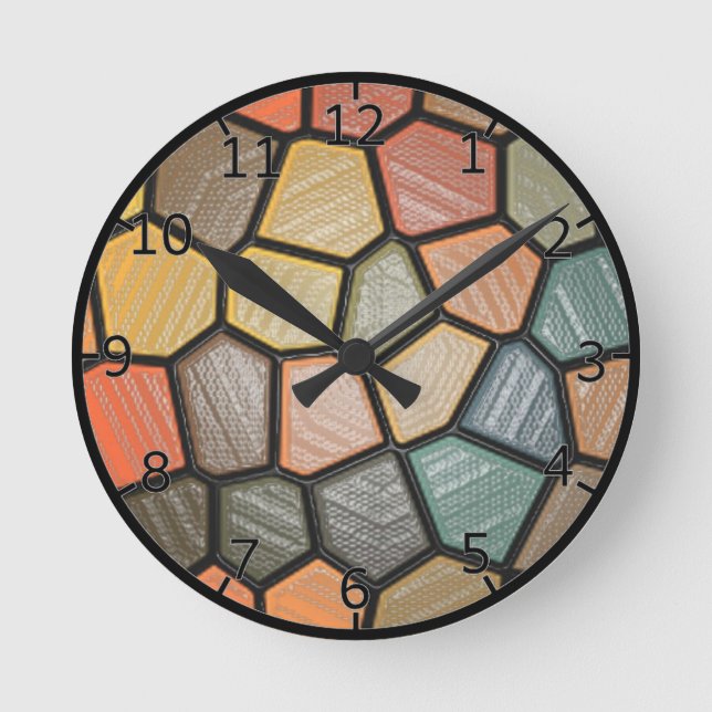Stained Plastic Effect Clock (Front)