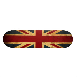 Stained Union Jack UK Flag Skateboard