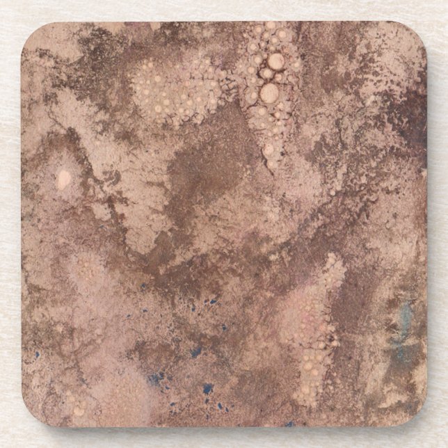 Stained Vintage Paper 4 Coaster (Front)