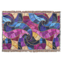 Stainglass Blue Purple Design