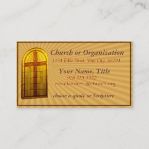 Stainglass Church Window2 Business Card- customise Business Card