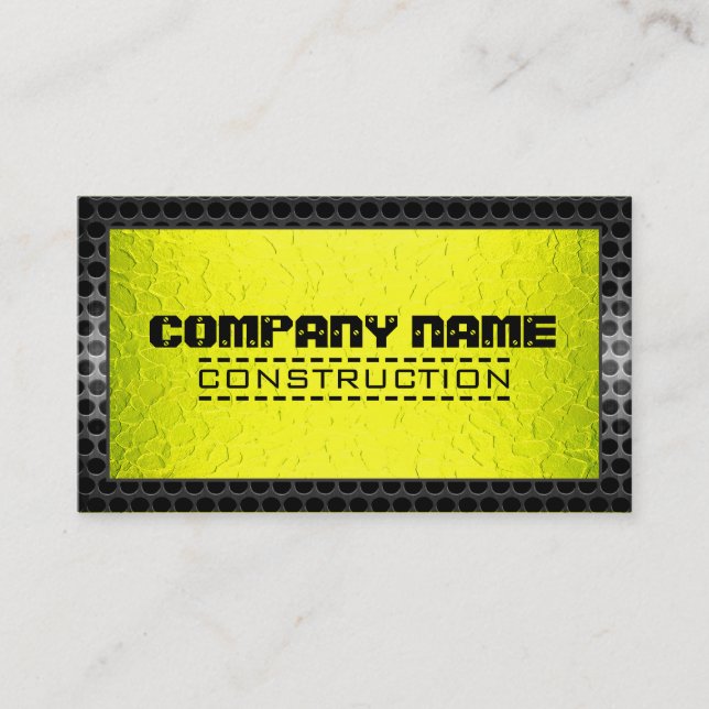 Stainless Metal Modern Steel Border #3 Business Card (Front)