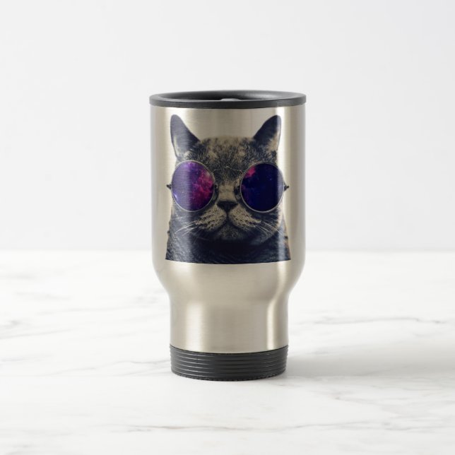 Stainless Steel 15 oz Travel/Commuter Mug (Center)