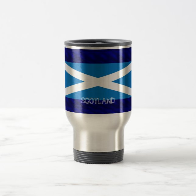 Stainless Steel 15 oz Travel/Commuter Mug saltire (Center)