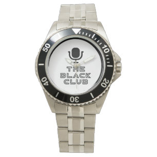 Stainless Steel Black Club Watch w/ Black logo