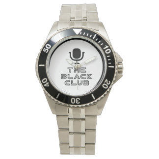 Stainless Steel Black Club Watch w/ Black logo