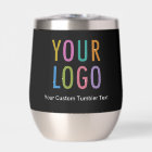 Stainless Steel Black Wine Tumbler with Logo Bulk