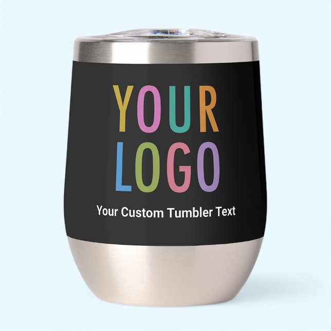 Stainless Steel Black Wine Tumbler with Logo Bulk (MISOOK Stainless Steel Black Wine Tumbler with Logo)