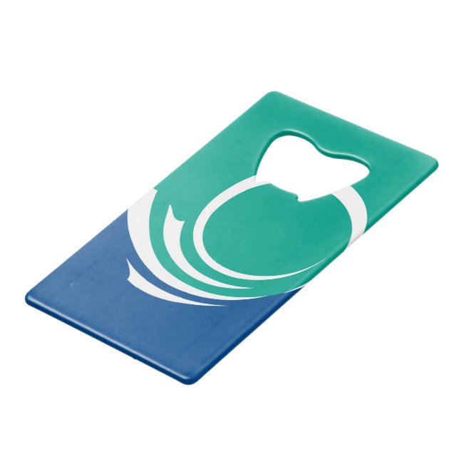 Stainless Steel Bottle Opener flag of Ottawa (Front Angled)