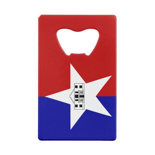 Stainless Steel Bottle Opener San Antonio flag (Back)