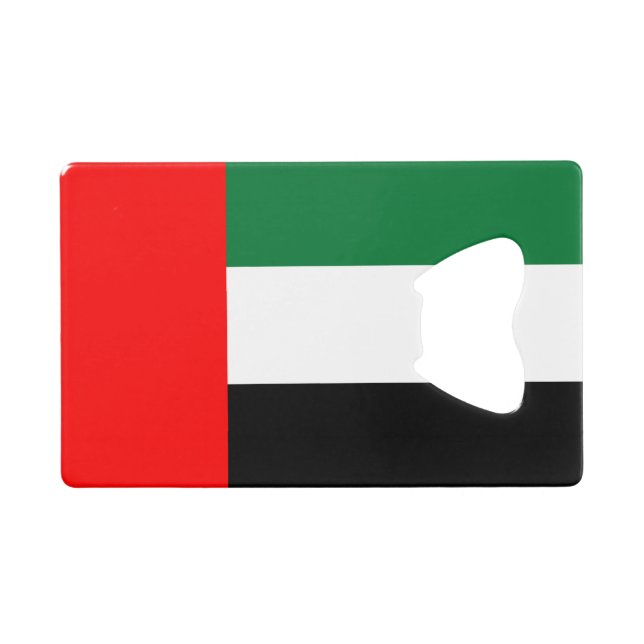 Stainless Steel Bottle Opener UAE flag (Front (Horizontal))