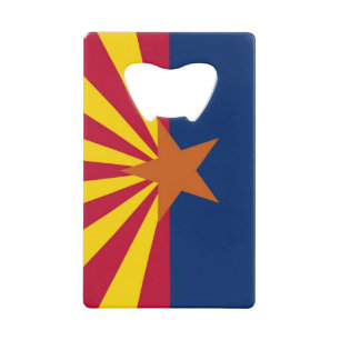 Stainless Steel Bottle Opener with flag of Arizona