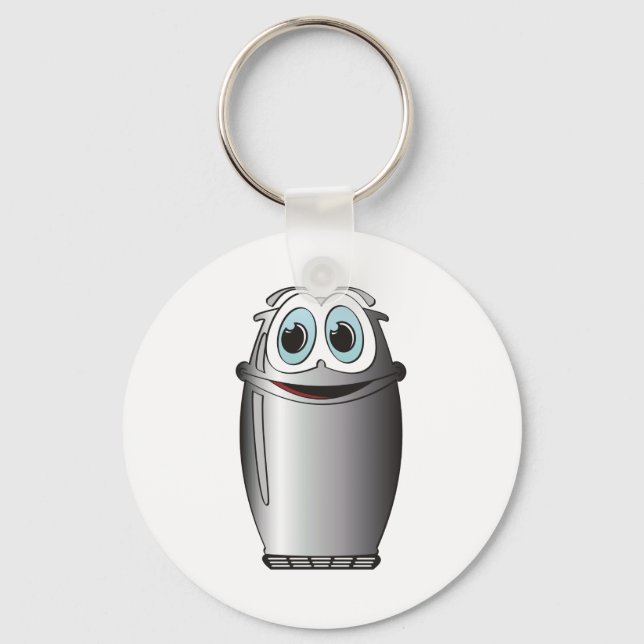 Stainless Steel Cartoon Refrigerator Key Ring (Front)