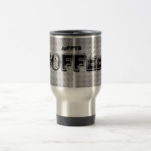Stainless Steel Diamond Plate Travel Mug