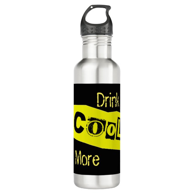 Stainless Steel Drink more Text  710 Ml Water Bottle (Front)