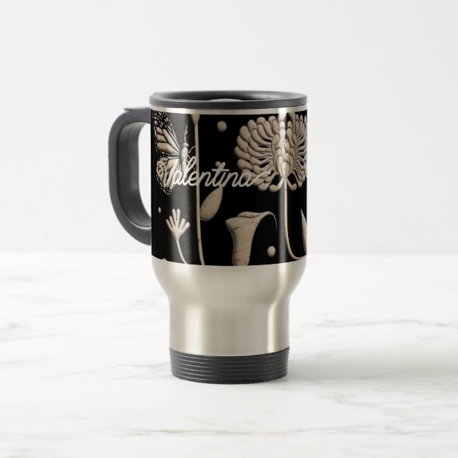 Stainless Steel Engraved Tumbler,Personalised gift Travel Mug (Front Left)