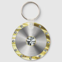 Stainless Steel, Gold & Diamonds Look