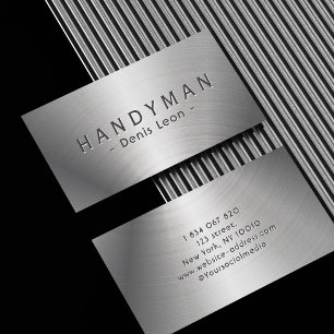Stainless Steel Handyman Business Card
