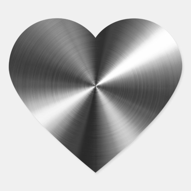 Stainless Steel Heart Sticker (Front)