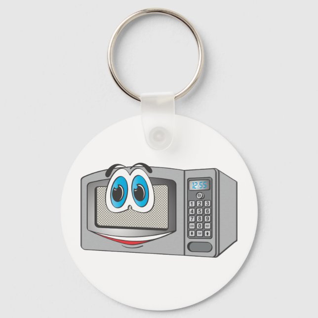 Stainless Steel Male Microwave Cartoon Key Ring (Front)