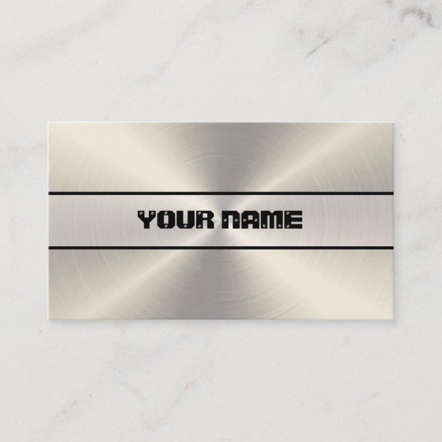 Stainless Steel Metal Business Card (Front)