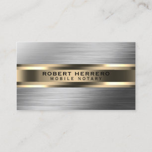 Stainless steel metal faux texture gold business business card