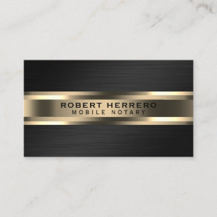 Stainless steel metal faux texture gold business card
