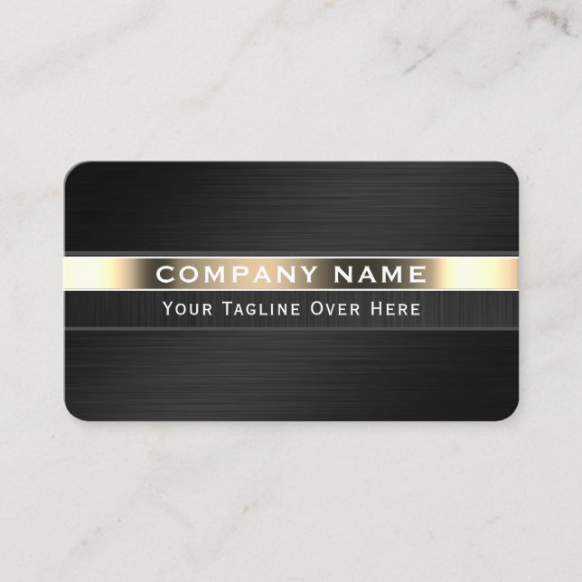 Stainless steel metal grey gold  business card (Front)