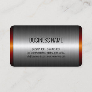 Stainless Steel Metal Look #3 Business Card