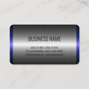 Stainless Steel Metal Look #6 Business Card