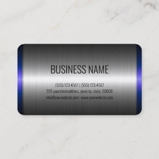 Stainless Steel Metal Look #6 Business Card